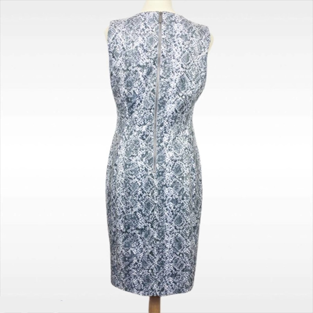 Calvin Klein Dress Womens 10 Gray Animal Print Faux Suede Sleeveless Sheath - Picture 7 of 12